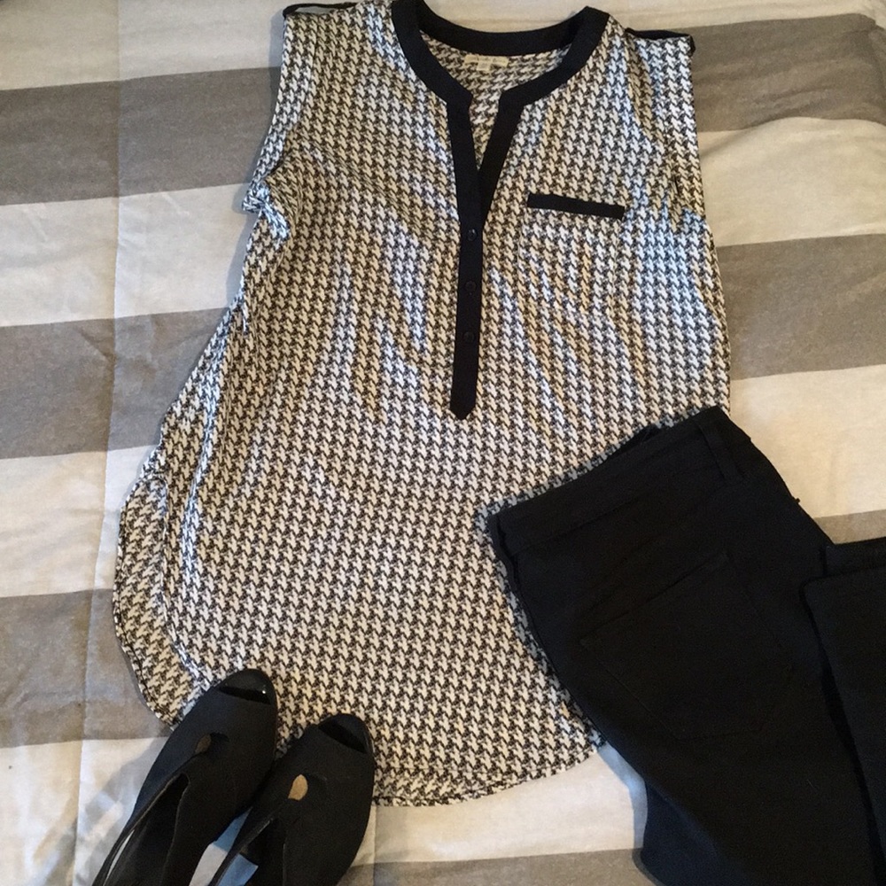 Patterned work/date night top